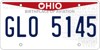 OH license plate GLO5145