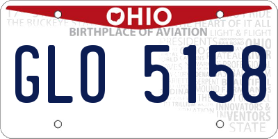 OH license plate GLO5158