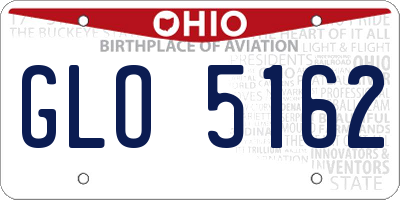 OH license plate GLO5162