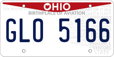 OH license plate GLO5166