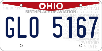 OH license plate GLO5167