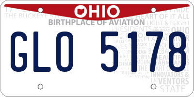 OH license plate GLO5178