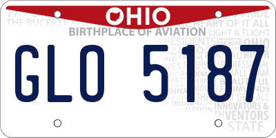 OH license plate GLO5187