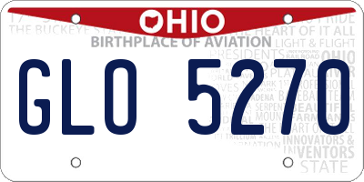 OH license plate GLO5270