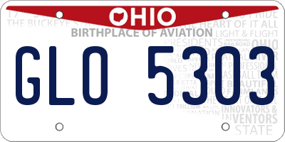 OH license plate GLO5303