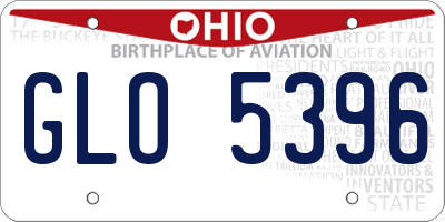OH license plate GLO5396