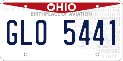OH license plate GLO5441