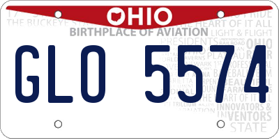 OH license plate GLO5574