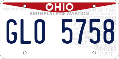 OH license plate GLO5758
