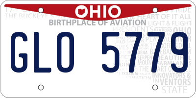 OH license plate GLO5779