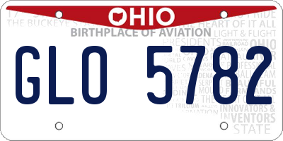 OH license plate GLO5782