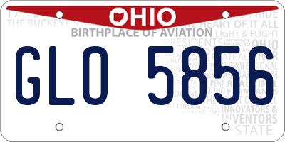 OH license plate GLO5856