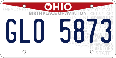 OH license plate GLO5873