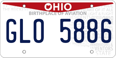 OH license plate GLO5886
