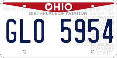 OH license plate GLO5954