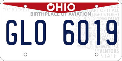OH license plate GLO6019