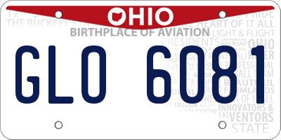 OH license plate GLO6081