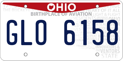 OH license plate GLO6158