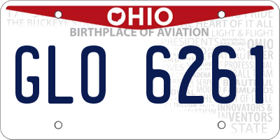 OH license plate GLO6261