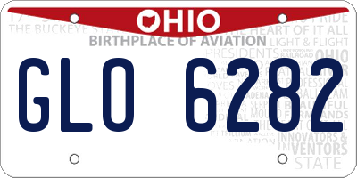 OH license plate GLO6282