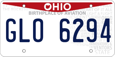 OH license plate GLO6294