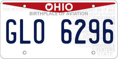 OH license plate GLO6296