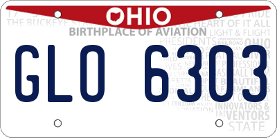 OH license plate GLO6303