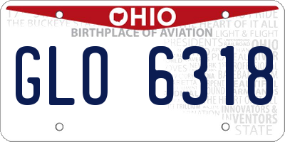 OH license plate GLO6318