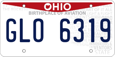OH license plate GLO6319
