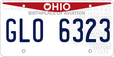 OH license plate GLO6323