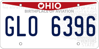 OH license plate GLO6396