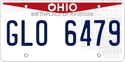 OH license plate GLO6479