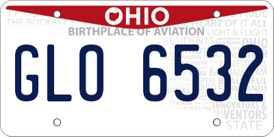 OH license plate GLO6532