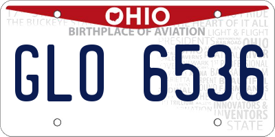 OH license plate GLO6536