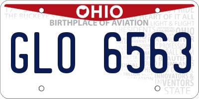 OH license plate GLO6563