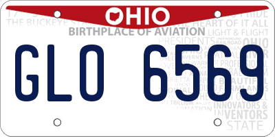 OH license plate GLO6569