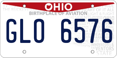 OH license plate GLO6576