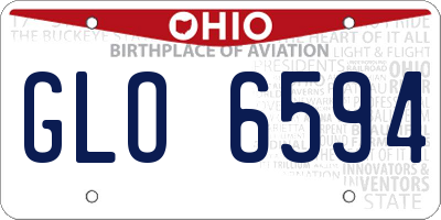 OH license plate GLO6594