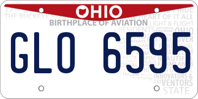 OH license plate GLO6595
