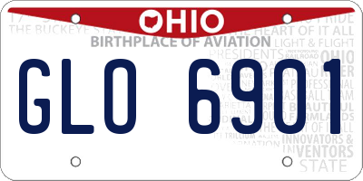 OH license plate GLO6901