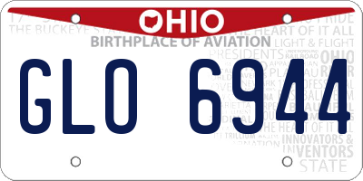 OH license plate GLO6944