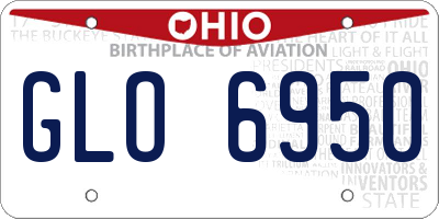 OH license plate GLO6950