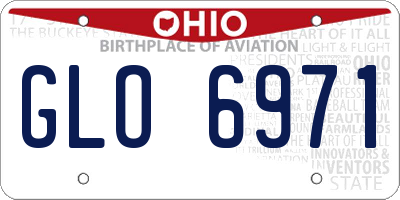 OH license plate GLO6971