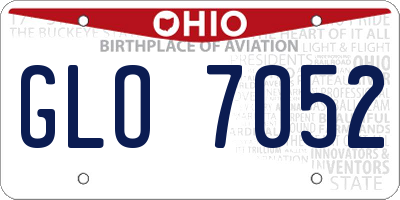 OH license plate GLO7052