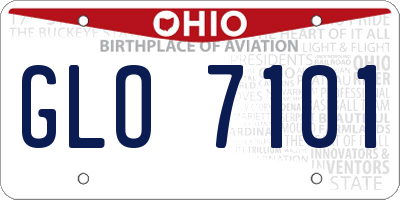 OH license plate GLO7101
