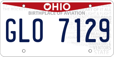 OH license plate GLO7129