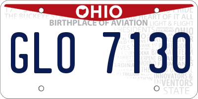 OH license plate GLO7130