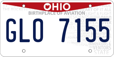 OH license plate GLO7155