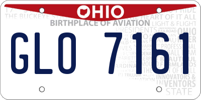 OH license plate GLO7161