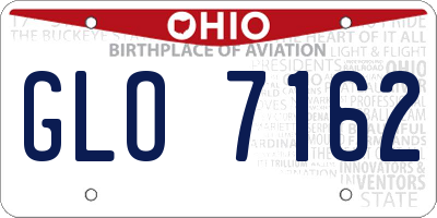 OH license plate GLO7162